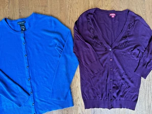 Womens Cardigan Sweater Lot (2 items) Size Adult M Free SHIP - Picture 1 of 5