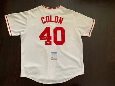 Bartolo Colon Auto Autographed Jersey Anaheim Angels All-Star Cy Young PSA COA - Image 1 of 3