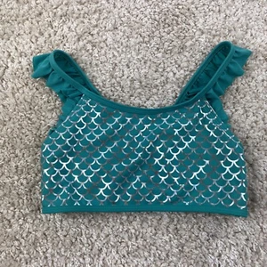 more than magic youth girls large (10/12) swimsuit top teal silver mermaid - Picture 1 of 5