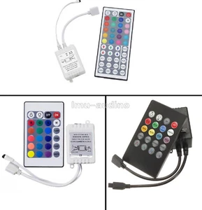 DC 12V 20/24/44 teclas RGB tira de luz LED sensor controlador sonido música control remoto - Imagen 1 de 4