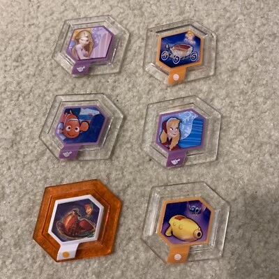 Disney Infinity Videojuego Discos de Potencia Lote Mixto 6 Frozen Nemo Stitch Princess Foto 1 de 4