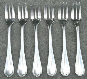 CHRISTOFLE 6 Kuchengabeln Gabeln Spatours fourchettes à gâteau versilbert - Bild 1 von 5
