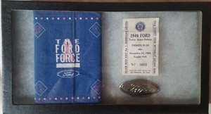 FORD Collectible Vintage Radiator Badge Emblem, Bandana 1946 Tudor Raffle Ticket - Picture 1 of 20