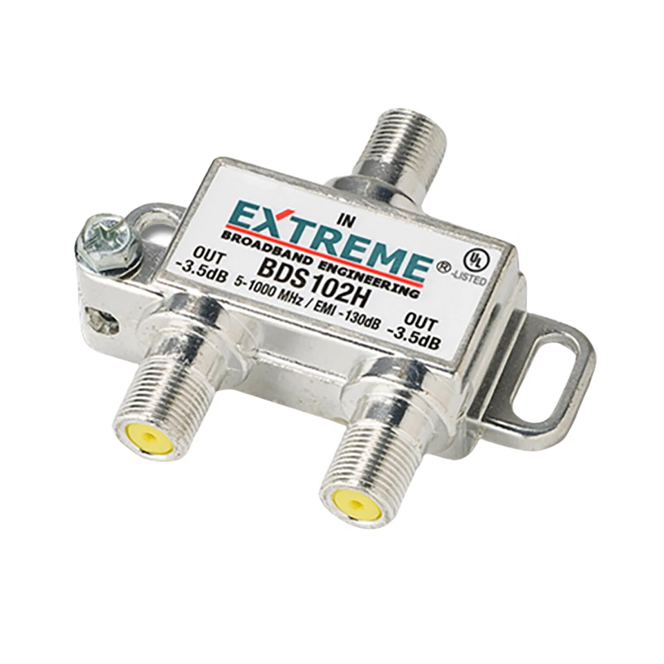 Extreme/Amphenol 2-Way Digital 1Ghz High Performance Coax Cable Splitter BDS102H - Image 1 of 4