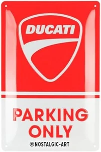 Nostalgic-Art Targa in metallo, Ducati – Parking Only 20x30 cm 22426 - Imagen 1 de 8