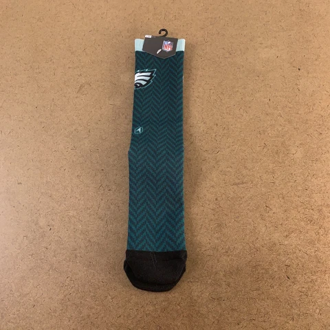 Philadelphia Eagles Rock Em Men's L/XL 9-13 Green Herringbone Dress Socks NWT Cover