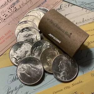Dólares GEM BU Peace de OBW Roll venta inmobiliaria tesoro de plata ~ Unc bu como nuevo - Imagen 1 de 9