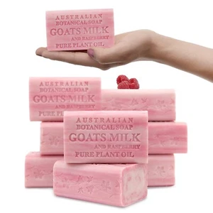 Australian Botanical Goats Milk & Raspberry Body Gentle Wash Bar Soap 8 x 200g - Bild 1 von 16