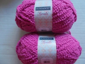Sundance Beads fashion yarn, Watermelon, lot of 2 (88 yds each) - Picture 1 of 2