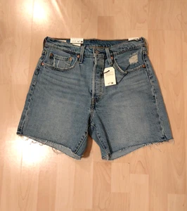 ❤️LEVIS Damen 501 SHORTS A HIGH RISE Premium Blau Gr. 30 , NEU❤️ - Bild 1 von 13