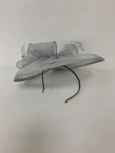Failsworth Women's Fascinator Cornflow/Blue/Grey Headband Feather Bow - Picture 1 of 14
