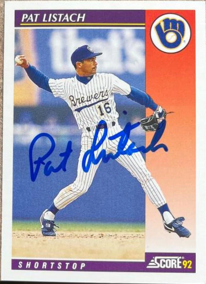 Pat Listach Autographed 1992 Score Rookie & Traded #80T - Image 1 of 1