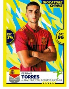 CALCIATORI UNICI FIGURINA N. 58 FERRAN TORRES (SPAIN) PANINI ITALIA 2021 ROOKIE - Picture 1 of 3