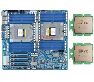 Gigabyte MZ73-LM0 (rev. 2.0)With 2x AMD EPYC Bergamo SP5 ZEN4 9754 CPU Processor - Picture 1 of 6