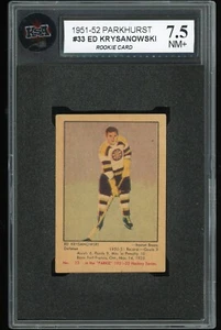 Ed Kryznowski UER RC 1951-52 Parkhurst #33 Rookie Boston Bruins KSA 7.5 NM+ - Picture 1 of 2