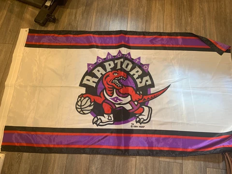 Toronto Raptors 1990s DINO CLASSIC Official NBA 3'x5' Deluxe Banner FLAG Cover