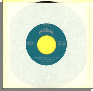 Don Barrie - Christmas is For Giving + Christmastime - 7" 45 RPM Single! - Bild 1 von 3