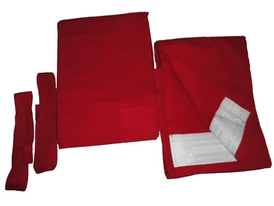 КРАСНЫЕ СКРЫТЫЕ (ПАРА) ШТОРЫ IKEA RITVA ДРАПИРОВОЧНЫЕ ПАНЕЛИ И ЗАВЯЗКИ 56 X 86 - Изображение 1 из 4