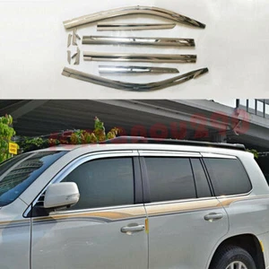 For LEXUS LX570 2008-2015 Chrome Window Visor Vent Shades Sun Rain Wind Guard - Bild 1 von 9