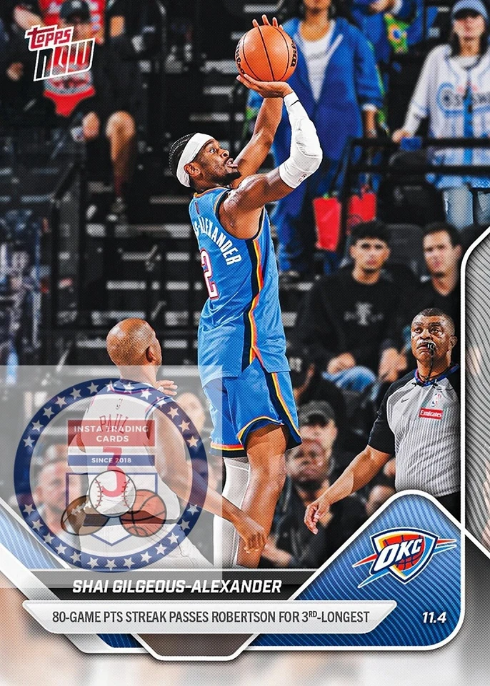 **PRE SALE** Shai Gilgeous-Alexander - 2025-26 NBA Topps NOW® - Card 44 - Image 1 of 1
