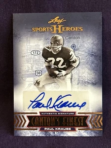 Leaf Sports Heroes Canton's Finest 2013 #CF-PK1 Paul Krause automático bronce - Imagen 1 de 2