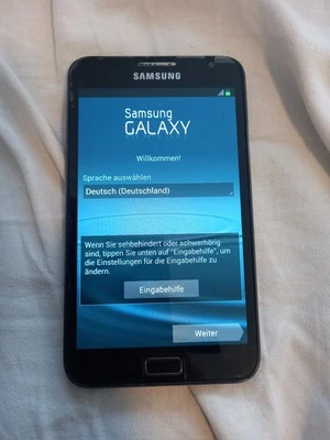 Samsung Galaxy Note N7000 16GB schwarz Android Handy schwarz kein kabel - Bild 1 von 4