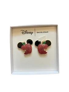 BaubleBar Disney Red and Black Mickey Mouse Apple Bite Earrings - Picture 1 of 1