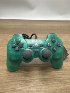 Playstation 2 Dual Shock 2 verde smeraldo trasparente Sony PS2 controller OEM testato - Foto 1 di 7
