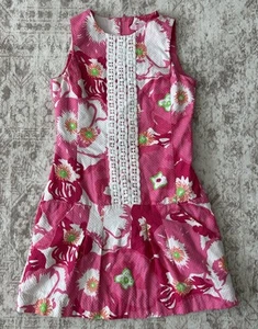 Lilly Pulitzer Girls 10 Pink Shift Floral Dress EUC - Picture 1 of 8