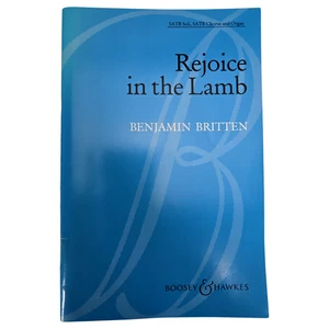Benjamin Britten Rejoice in Lamb Opus 30 SATB Organ Vocal Score Festival Cantata - Picture 1 of 15