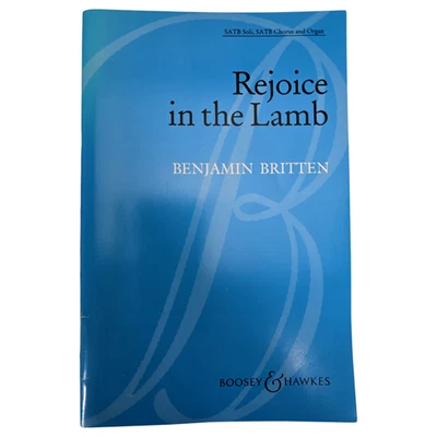 Benjamin Britten Rejoice in Lamb Opus 30 SATB Organ Vocal Score Festival Cantata - Image 1 of 4