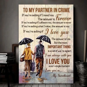 Older Couple, Rainy Day, To my partner in crime, I love you every single mome... - Picture 1 of 11