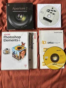 APPLE MAC SOFTWARE PACKAGE - APERTURE 2 FINAL CUT EXPRESS 2 PHOTOSHOP ELEMENTS - Picture 1 of 10