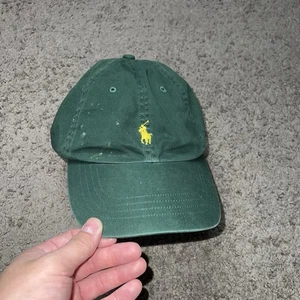 Polo Ralph Lauren Mütze Riemen hinten grün gelb bestickt Pony Logo Golf Camp - Bild 1 von 6