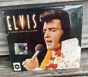 Vintage Elvis Presley 16 Month 2002 Mini Calendar 25 Years Signature Product - Picture 1 of 6