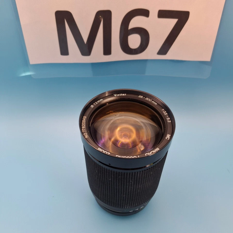 Vivitar MC 72mm Macro Focusing Zoom 28-200mm 1:3.5-5.3 (Pentax P/K-A mount) refB - Image 1 of 4