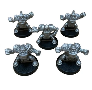 Games Workshop Blood Bowl 3rd Edition Orc Linemen x 5 Metal Citadel 1990s - Bild 1 von 8