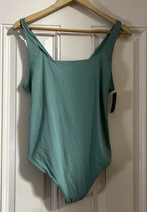 Womens Stretch Tank BodySuit Green Auden 2XLarge - Picture 1 of 6