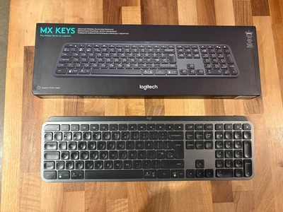 Logitech MX Keys – UK Layout – Graphite – Wireless Backlit Keyboard - PC and Mac - Image 1 of 4