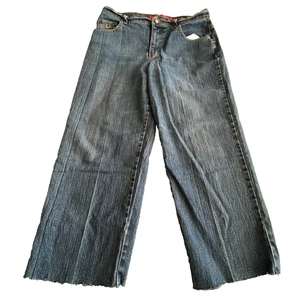 Gloria Vanderbilt Jeans denim blu donna donna stivaletto dritto gamba larga taglio zip - Foto 1 di 6