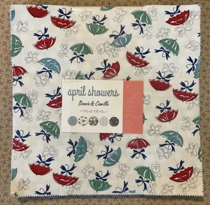 April Showers By Bonnie And Camille For Moda: Very Rare OOP retired Layer Cake - Picture 1 of 2