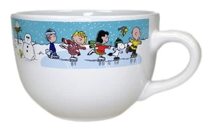 Peanuts Snoopy & Friends Urlaub Suppentasse 20 Unzen Keramik Galerie Schlittschuh - Bild 1 von 5