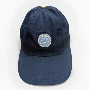 Vintage 90er Nike Herren marineblau Basketball Swoosh verstellbarer Riemen hinten Mütze schwarz Etikett - Bild 1 von 9