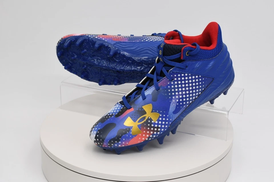 Under Armour UA Blur Smoke Select MC Jr USA Football Cleats 3028007-400 - Image 1 of 4