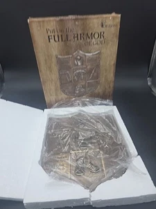 Dicksons Full Armor of God Shield 12 inch Bronze Color Resin Stone Wall Plaque - Picture 1 of 7