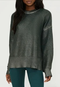 Beach Riot Callie Pullover | Pine Shine | X-Small | Neu mit Etikett | Atemberaubende grüne Folie - Bild 1 von 11