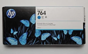 New Genuine HP 764 Cyan DesignJet Ink Cartridge 300ml C1Q13A OEM Authentic   - Picture 1 of 7