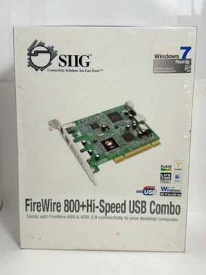 SIIG FireWire 800+ Hi-Speed USB Combo for Computer Factory Sealed NOS - Image 1 of 4