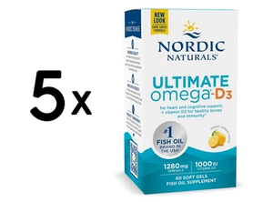 5 x Nordic Naturals Ultimate Omega-D3, 1280mg Lemon - 60 (566,63 EUR/kg) - Bild 1 von 1