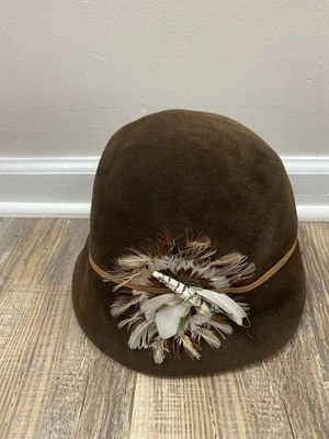 Eugenia A Kim Feather And Dragon Fly Hat Derby - Image 1 of 4